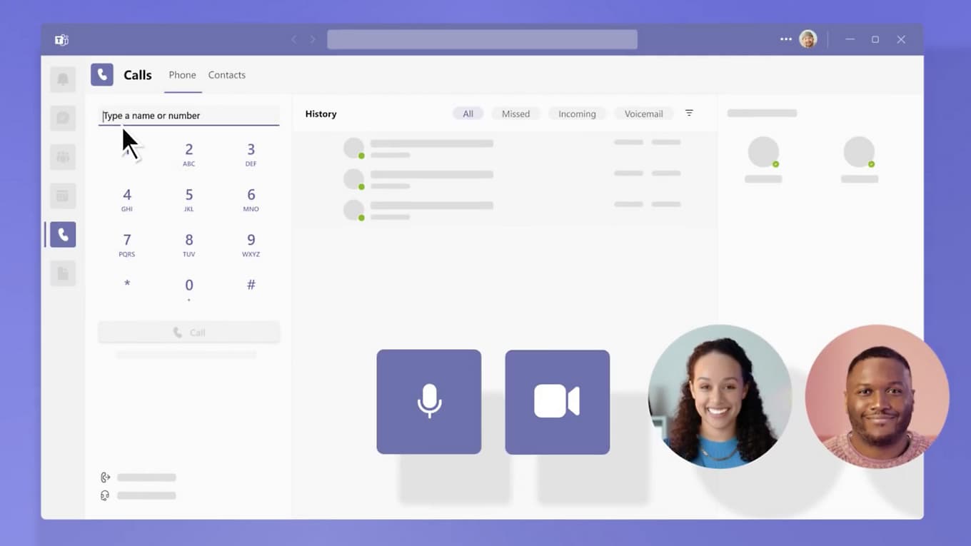Microsoft Teams Phone interface